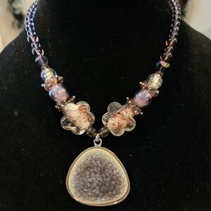 Elegant Purple Beaded Necklace